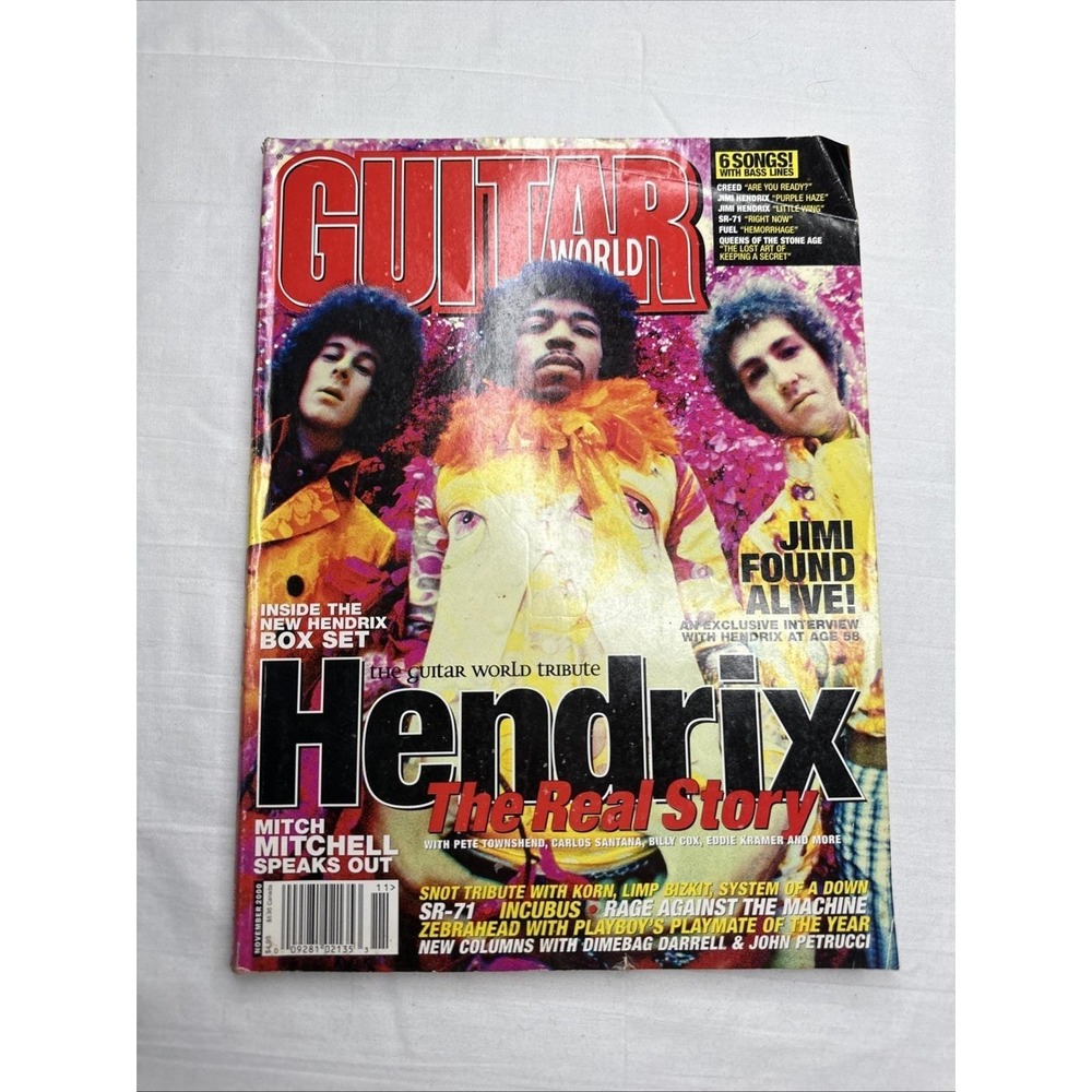 Guitar‎ World (Nov 2000 ) Illustrated Jimi Hendrix Mitch Mitchell Rock Music Y2K